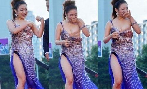 明星礼服滑落,明星礼服滑落瞬间，时尚与尴尬的碰撞